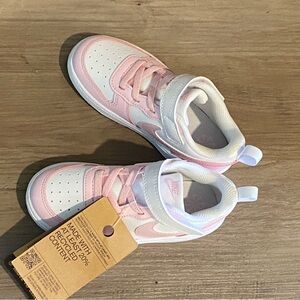 Nike Court Borough Low Recraft Infant/Toddler Shoes Size 9C, Color: White/Pink